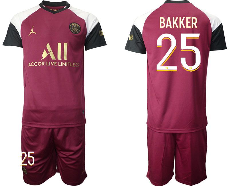 Men 2020-2021 club Paris St German away #25 red Soccer Jerseys